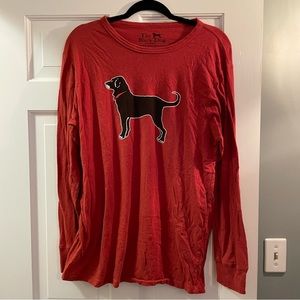 The Black Dog - Red Long Sleeve - Size Medium